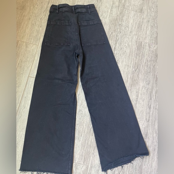 Zara wide legged jeans - size 4 / Navy - Picture 4 of 7
